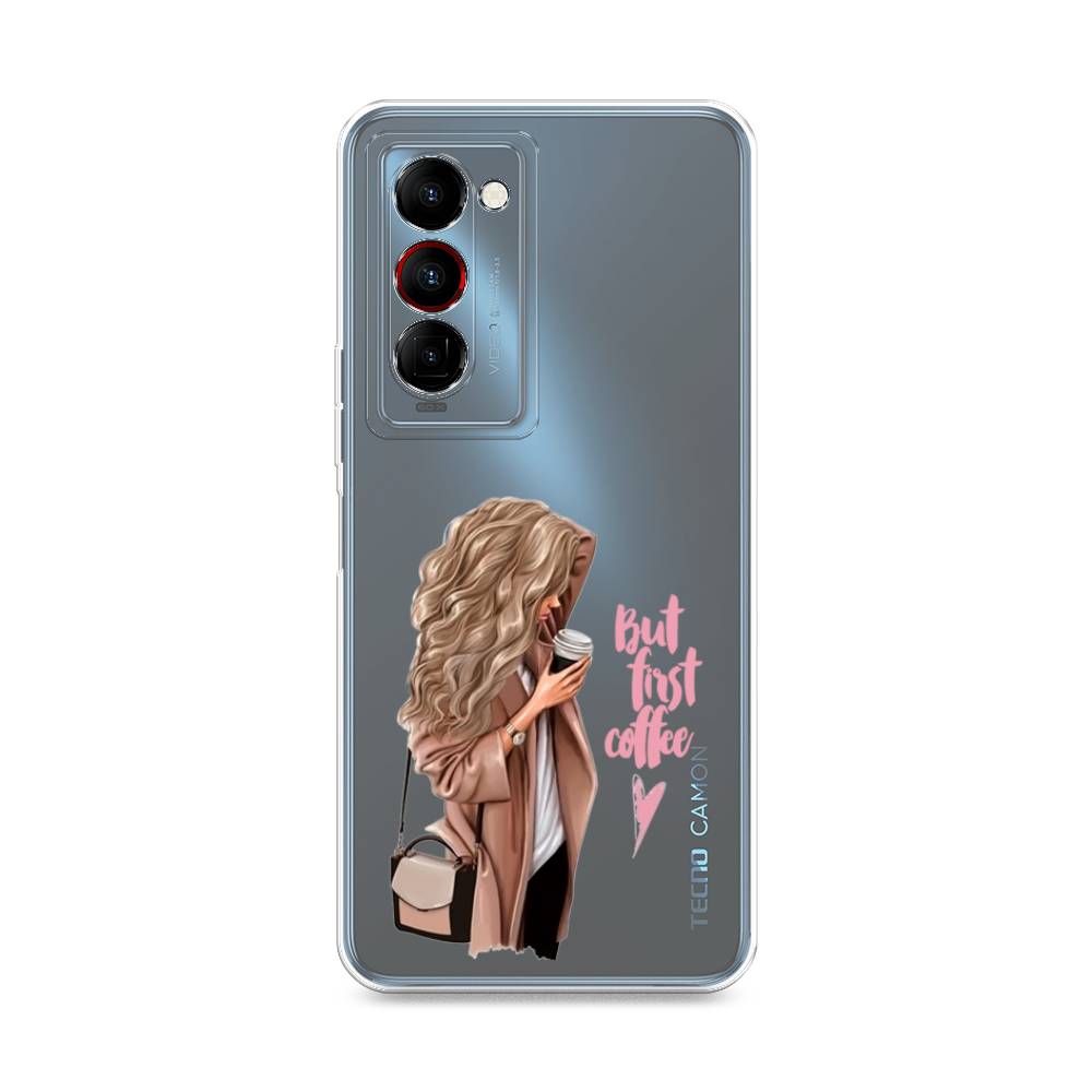 

Чехол Awog "Девушка с кофе" для Tecno Camon 18 Premier