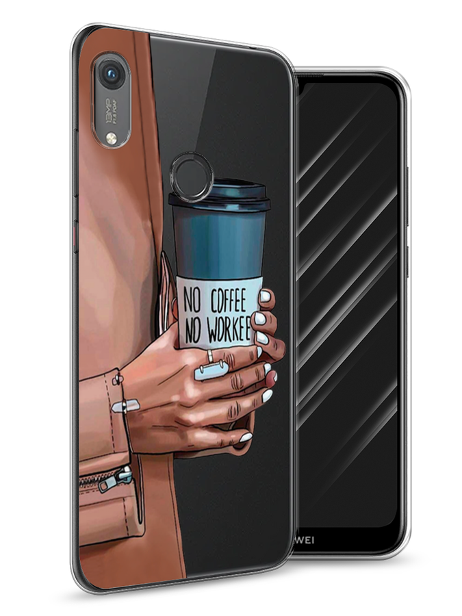

Чехол Awog на Honor 8A (8A Pro/Prime) "No coffee", Коричневый;серый, 68750-7