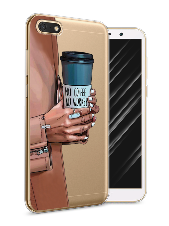 

Чехол Awog на Honor 7A "No coffee", Коричневый;серый, 65250-7