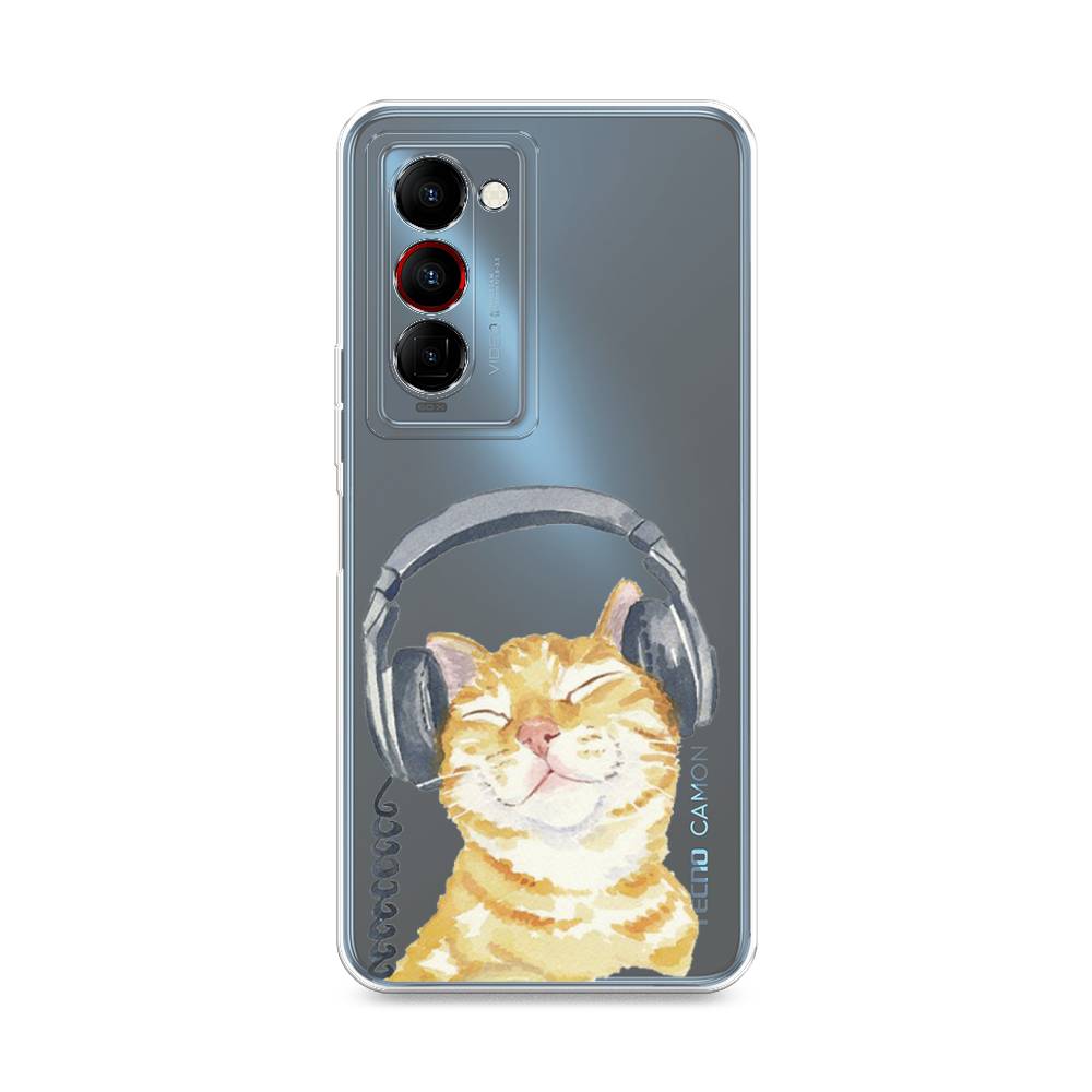 

Чехол Awog "Кот меломан" для Tecno Camon 18 Premier