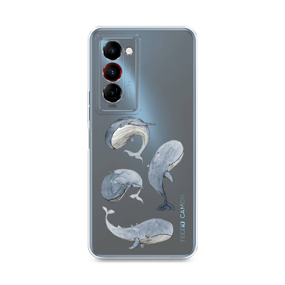 

Чехол Awog на Tecno Camon 18 Premier "Киты", Разноцветный, 300850-1