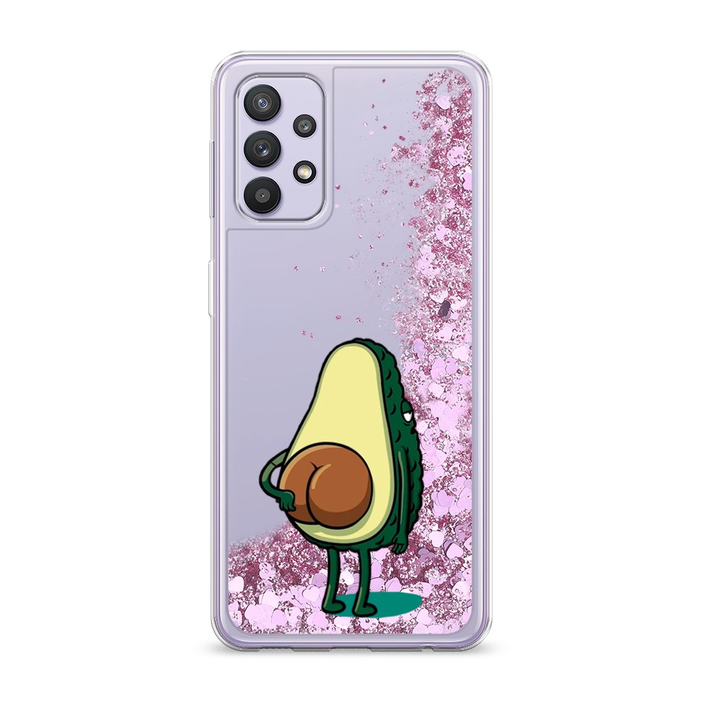 

Жидкий чехол с блестками "Попа авокадо" на Samsung Galaxy A32