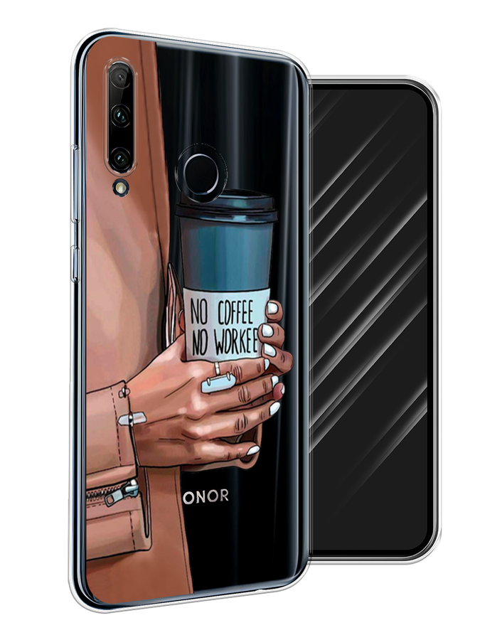 

Чехол Awog на Honor 20 Lite 2019 "No coffee", Коричневый;серый, 68950-7