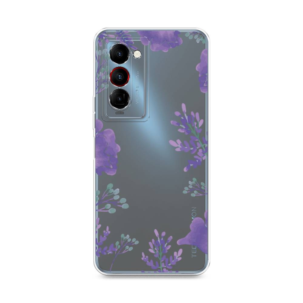 

Чехол Awog на Tecno Camon 18 Premier "Сиреневая цветочная рамка", Разноцветный, 300850-8