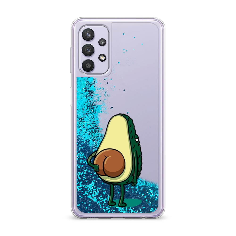 

Жидкий чехол с блестками "Попа авокадо" на Samsung Galaxy A32, 2102093-1