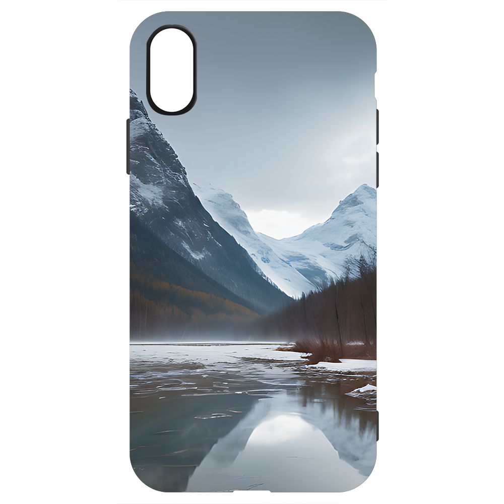 

Чехол-накладка Krutoff Soft Case Весенняя оттепель для iPhone XS черный