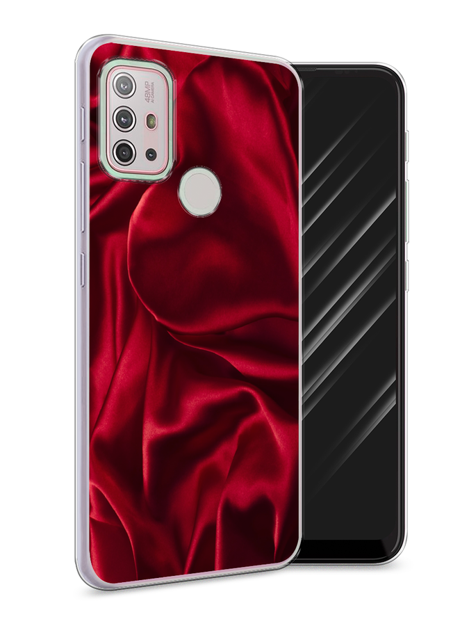 

Чехол Awog на Lenovo K13 Note/Motorola Moto G10/G20/G30 "Текстура красный шелк", Разноцветный, 242150-3