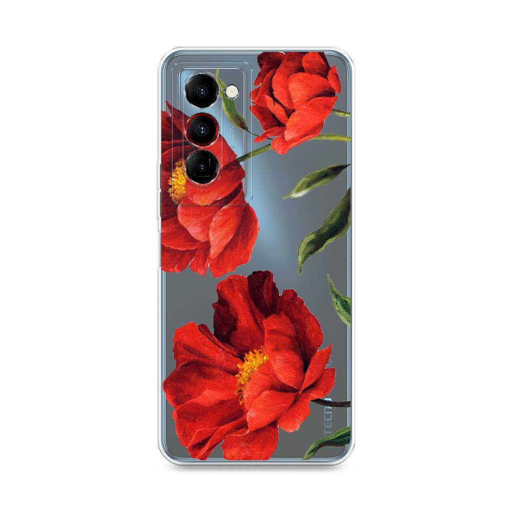 

Чехол Awog на Tecno Camon 18 Premier "Красные маки", Разноцветный, 300850-8