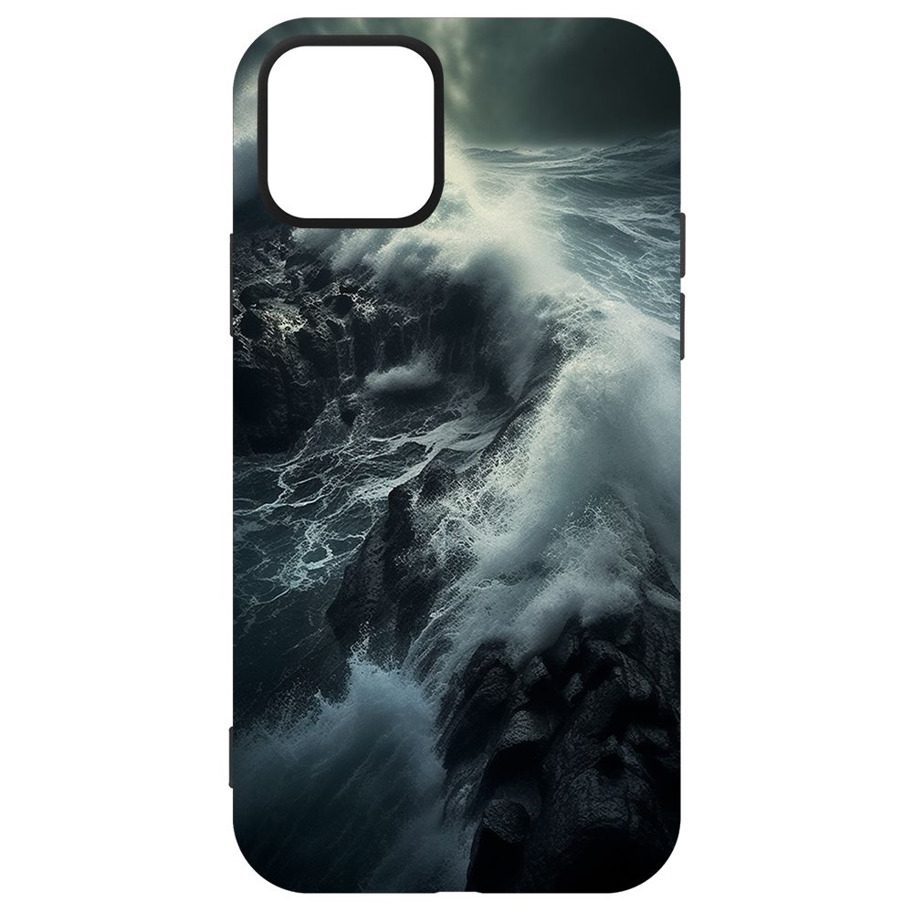 

Чехол-накладка Krutoff Soft Case Шторм для iPhone 12 Pro черный