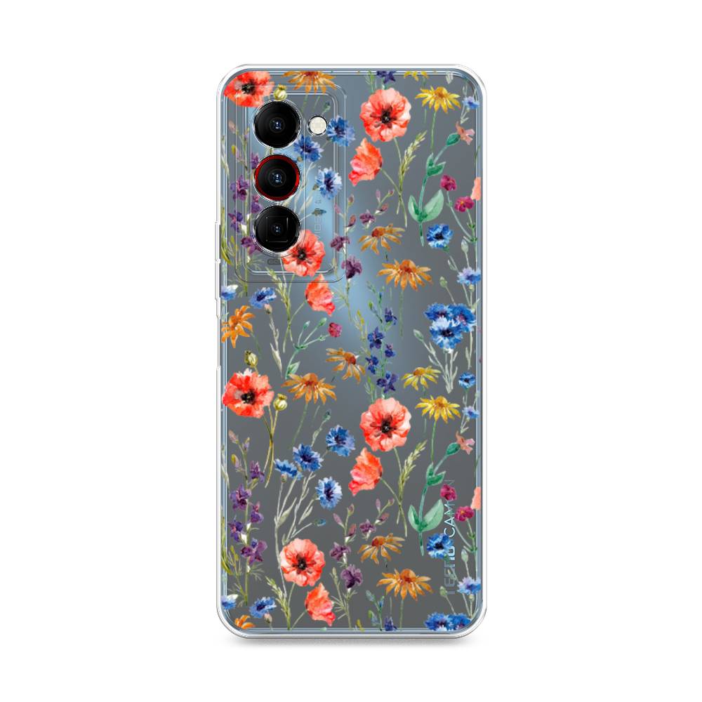 фото Чехол awog "маки и васильки фон" для tecno camon 18 premier
