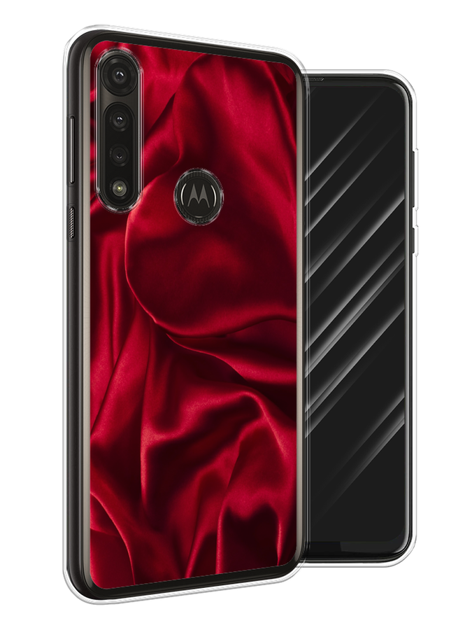 

Чехол Awog на Motorola Moto G Power 2020 "Текстура красный шелк", Разноцветный, 242650-3