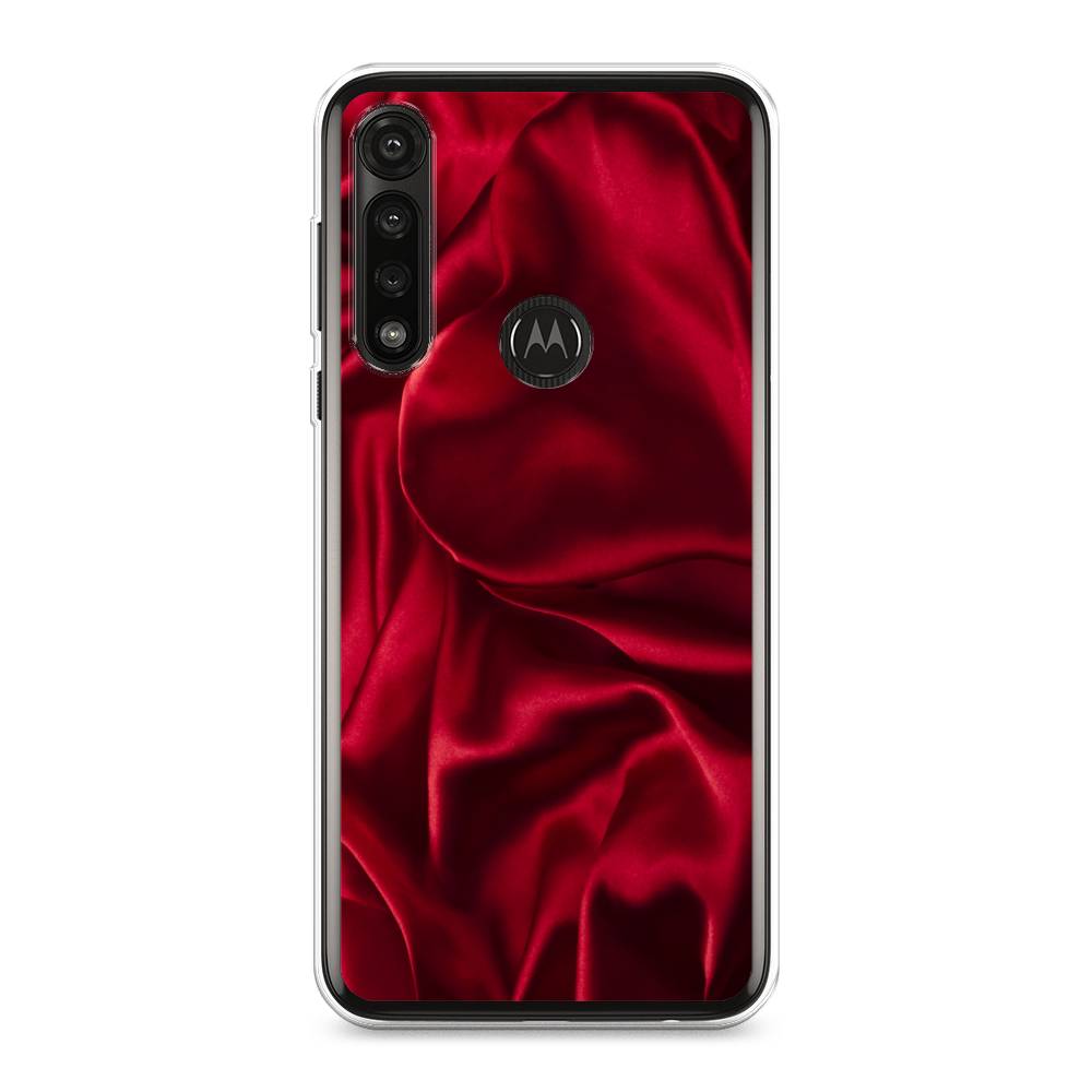 фото Силиконовый чехол "текстура красный шелк" на motorola moto g power 2020 awog