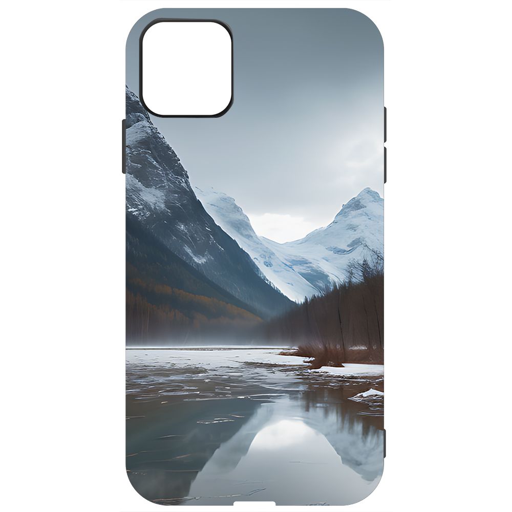 

Чехол-накладка Krutoff Soft Case Весенняя оттепель для iPhone 11 черный