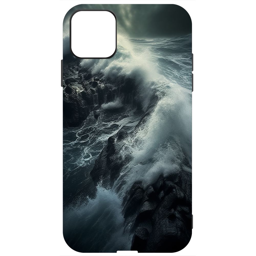 

Чехол-накладка Krutoff Soft Case Шторм для iPhone 11 черный