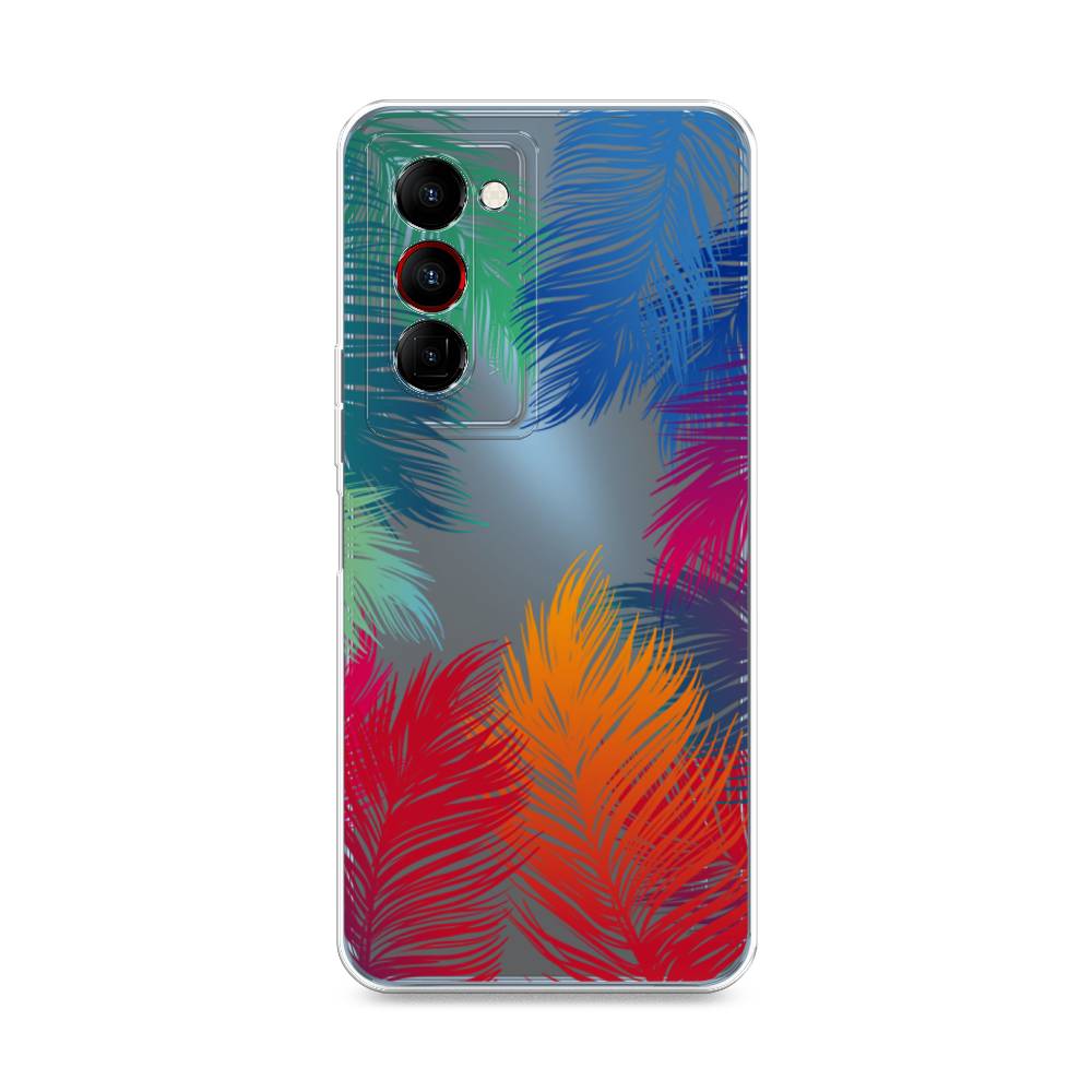 

Чехол Awog на Tecno Camon 18 Premier "Рамка из перьев", Разноцветный, 300850-4