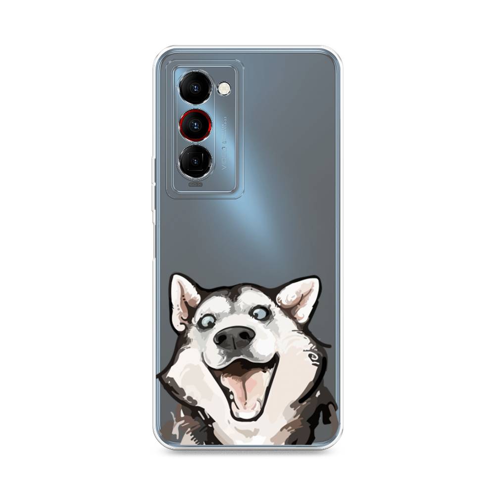 

Чехол Awog на Tecno Camon 18 Premier "Радостный хаски", Разноцветный, 300850-1