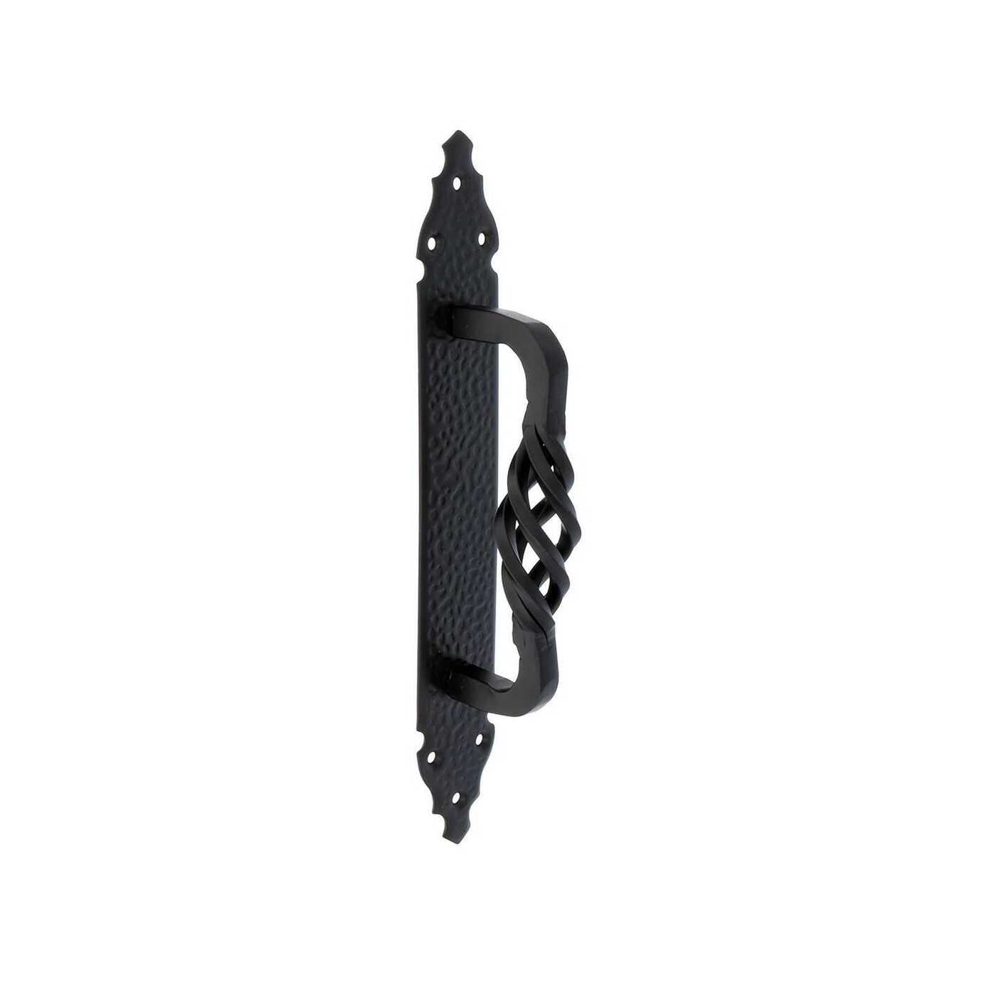 Ручка на планке AMIG дверная, черная, 104-280х45