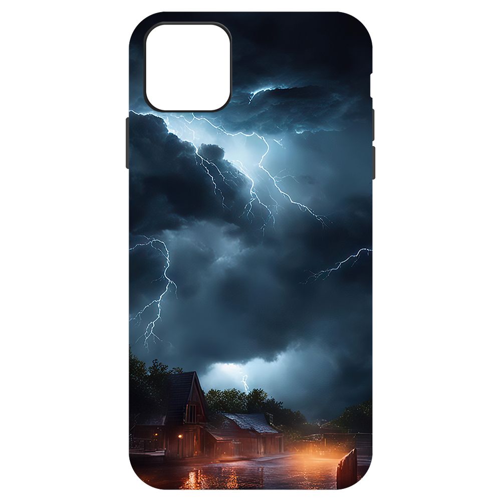 

Чехол-накладка Krutoff Soft Case Ночная гроза для iPhone 11 Pro Max черный