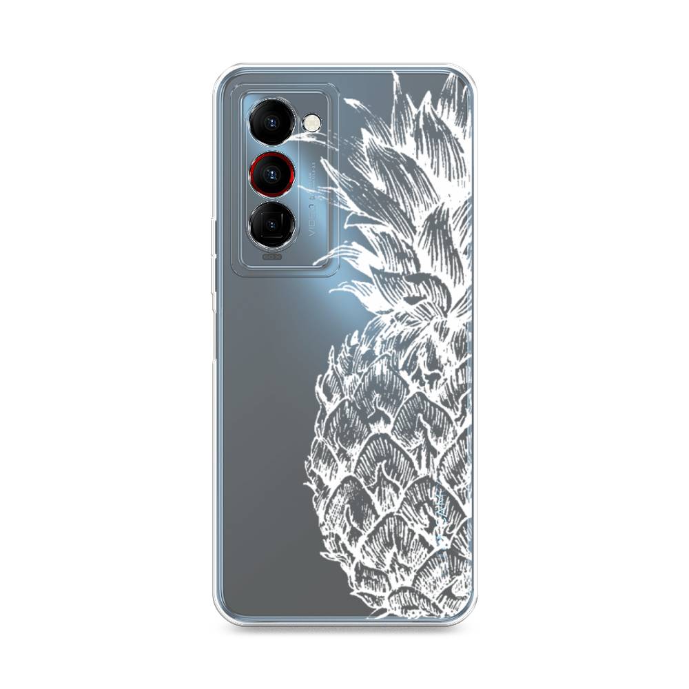

Чехол Awog на Tecno Camon 18 Premier "Ананас графика белая", Разноцветный, 300850-10