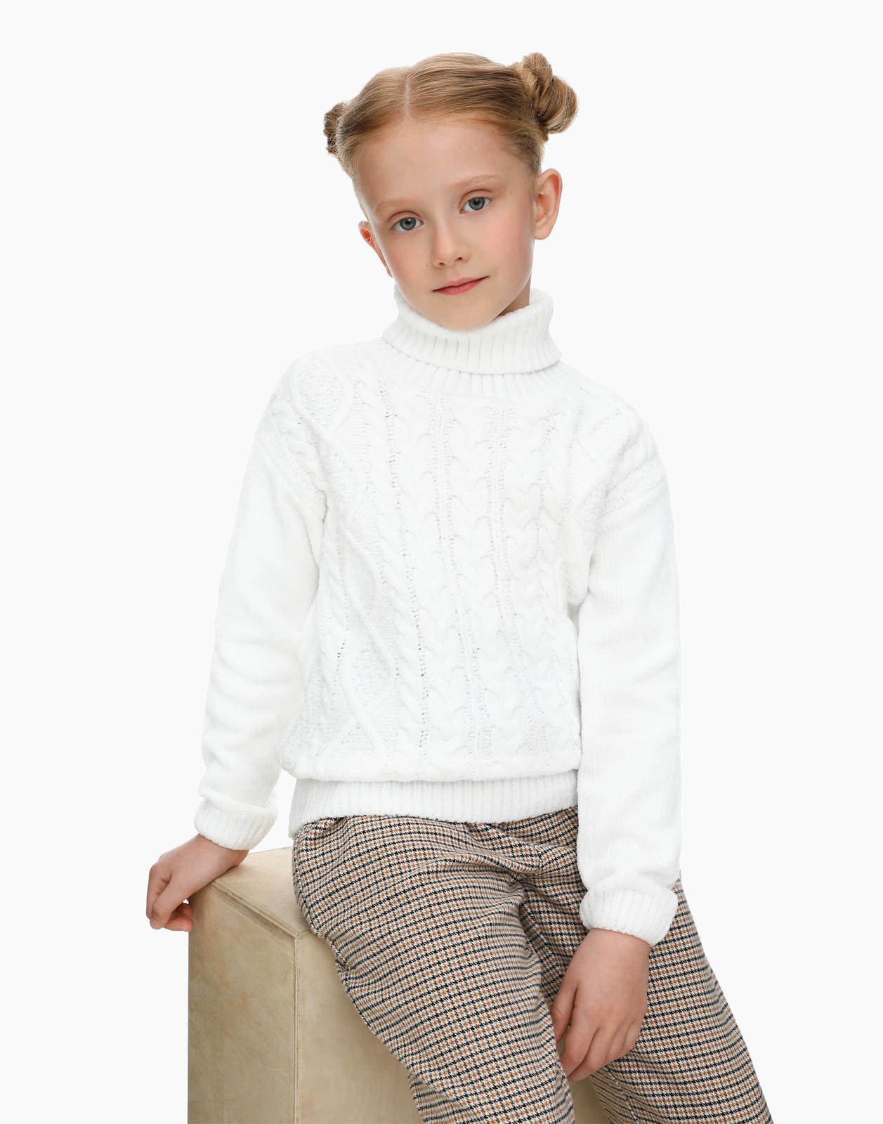 Свитер детский Gloria Jeans GSW005953, молочный, 128