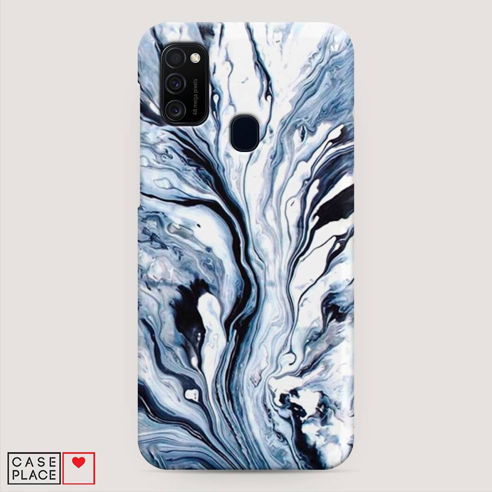 

Пластиковый чехол "Голубой минерал мрамор" на Samsung Galaxy M30s, 29820-2