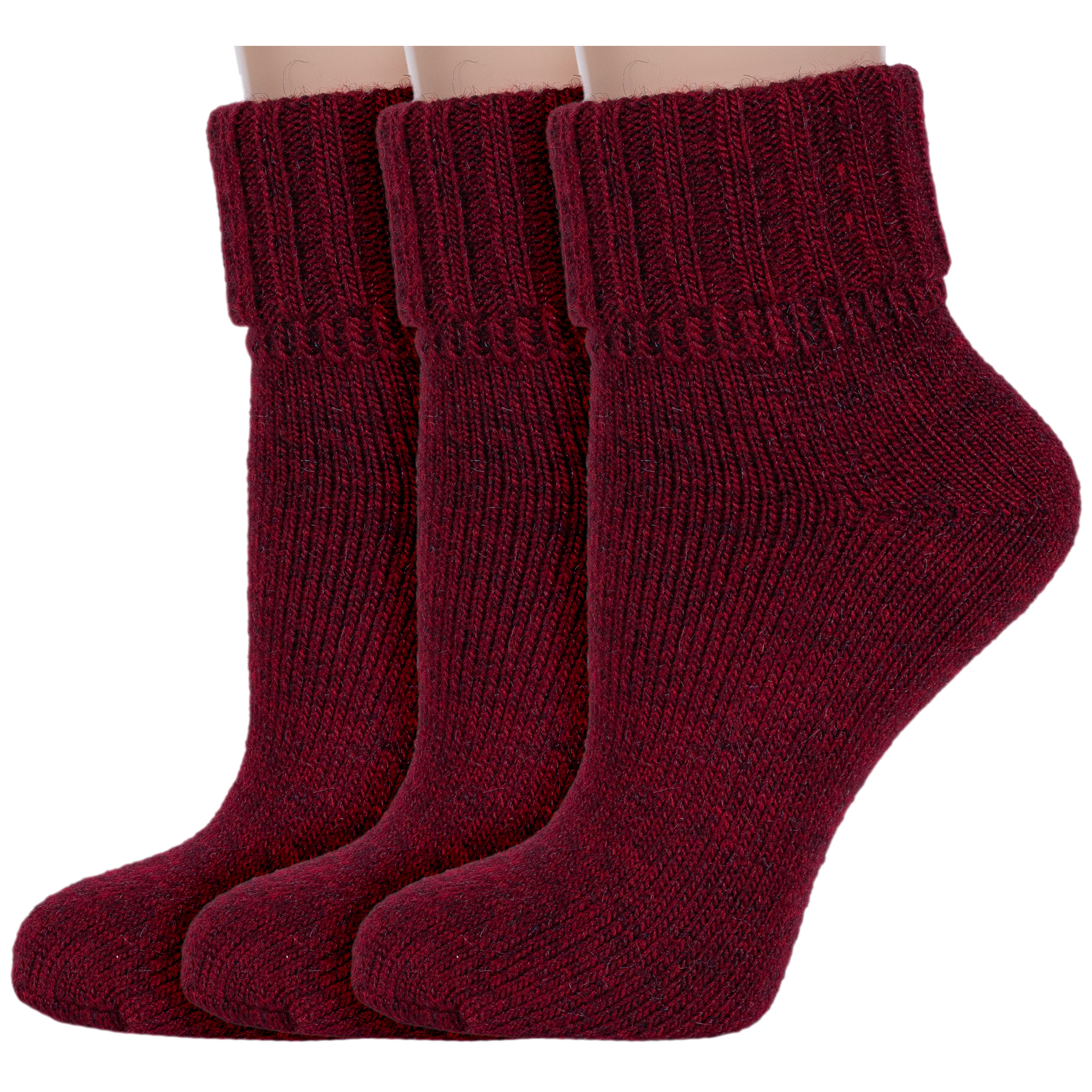 

Комплект носков женских Rusocks 3-Ж-195 бордовых 23-25, 3-Ж-195