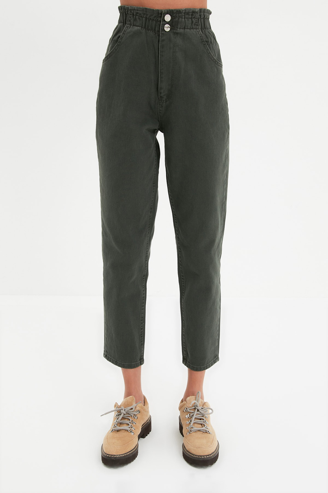 

Джинсы женские Trendyol TWOAW22JE0793 зеленые 42, TWOAW22JE0793