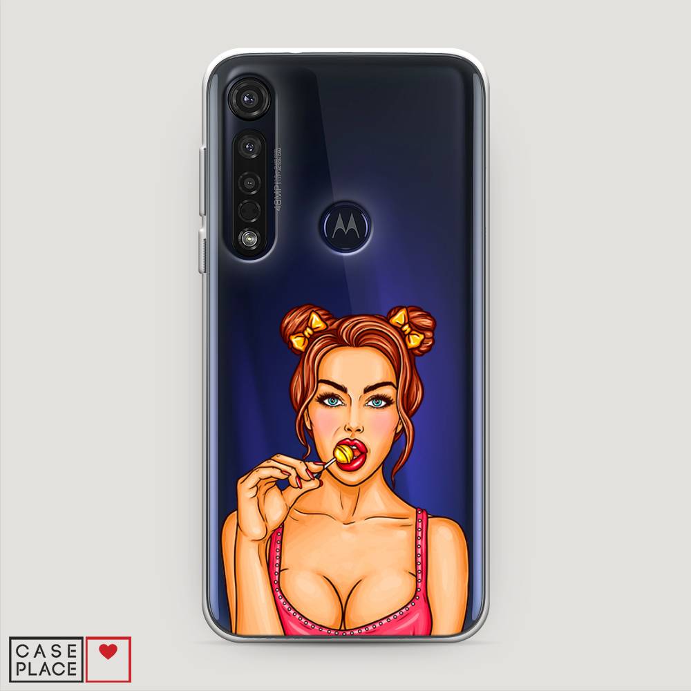 

Чехол Awog на Motorola Moto G8 Plus "Вкусный леденец", Разноцветный