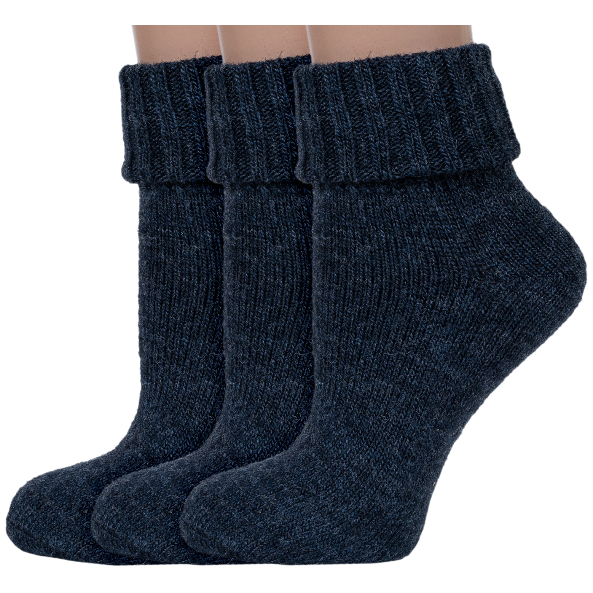 Комплект носков женских Rusocks 3-Ж-195 синих 23-25