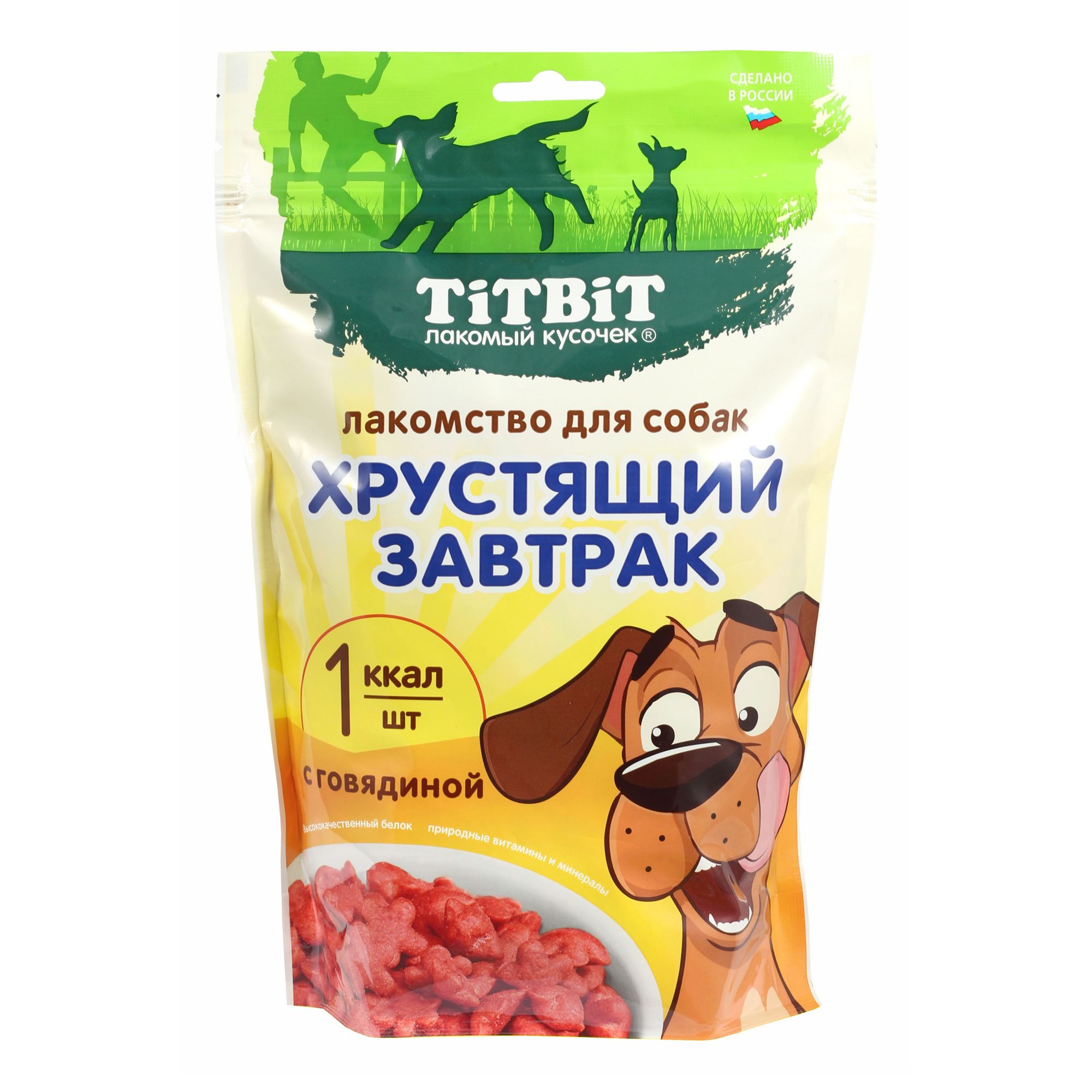 

Лакомство TiTBiT Хрустящий завтрак с говядиной для собак 350 г
