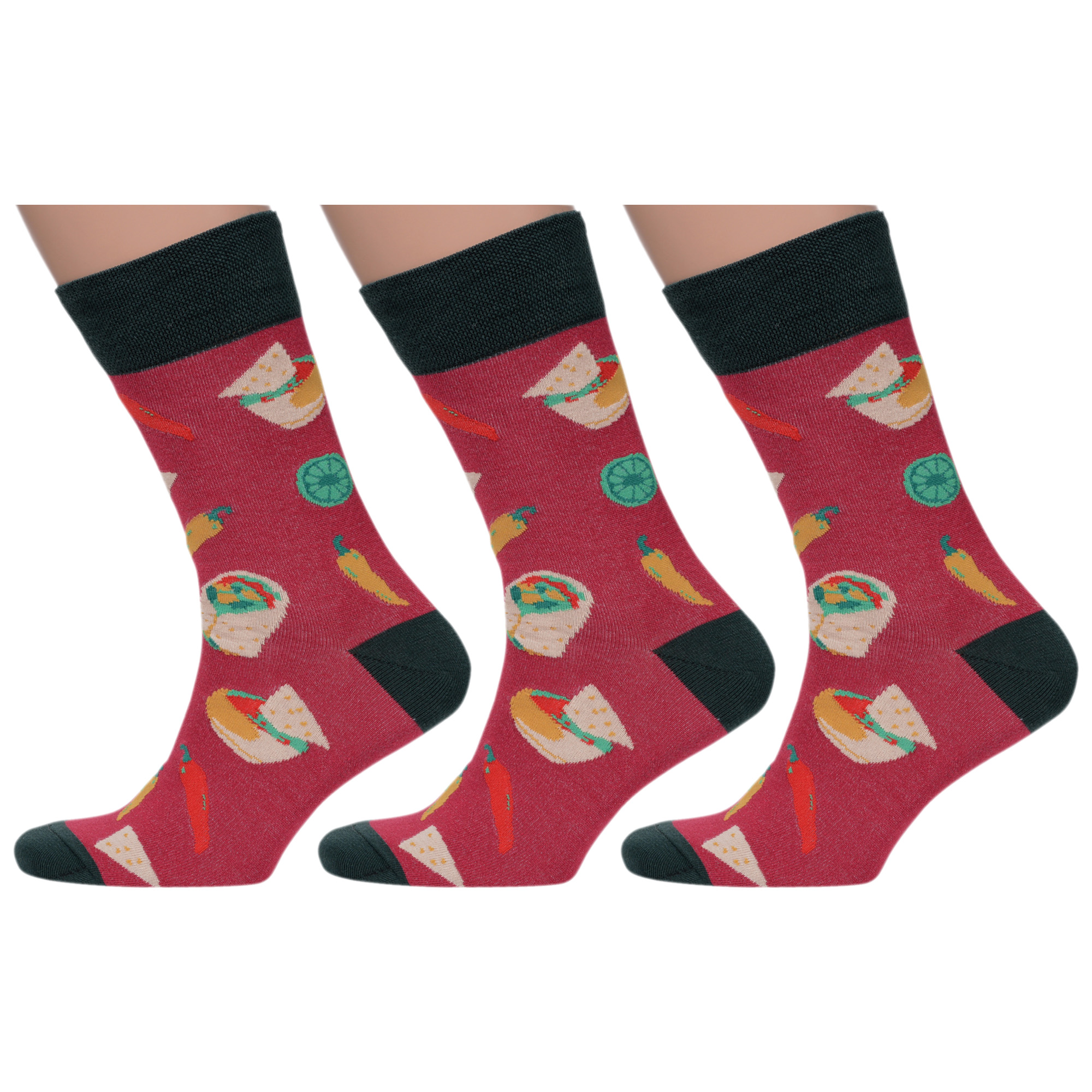 

Комплект носков мужских MoscowSocksClub msk3-М37 бордовых 25, Бордовый, msk3-М37