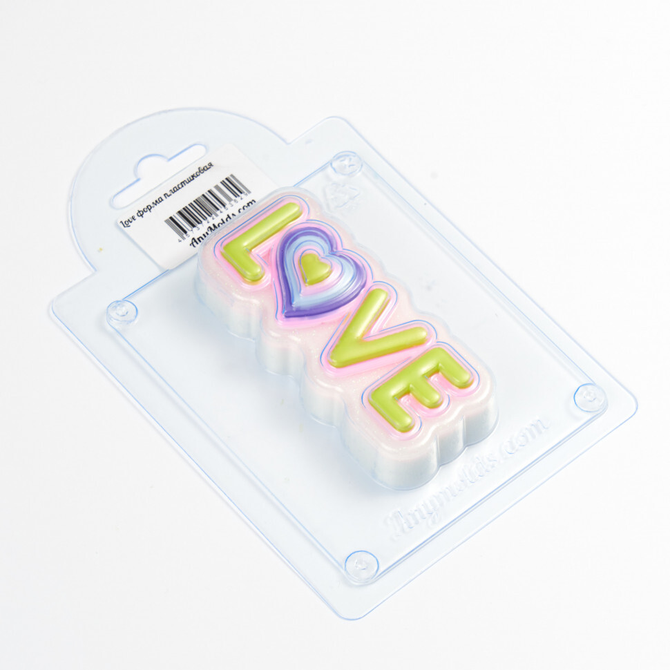 

Форма для шоколада, мармелада AnyMolds love из толстого пластика, Прозрачный