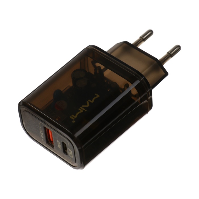 

Сетевое зарядное устройство Maimi C91, USB, 3 А, Type-C, 3 А, PD, полупрозрачный, C91