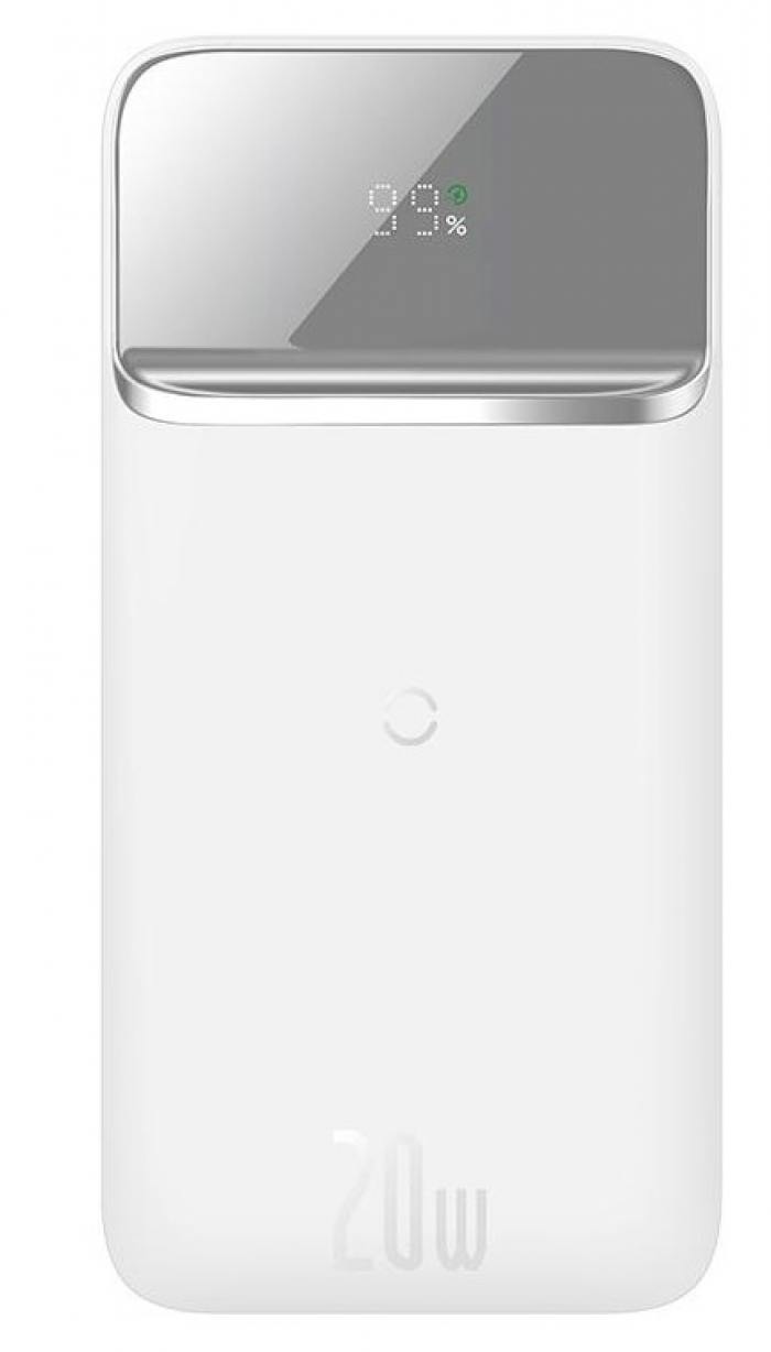 

Внешний аккумулятор BASEUS Magnetic Wireless 20W, 3.0A (10000 mAh), белый