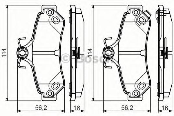 

Комплект тормозных колодок BOSCH 0986495173