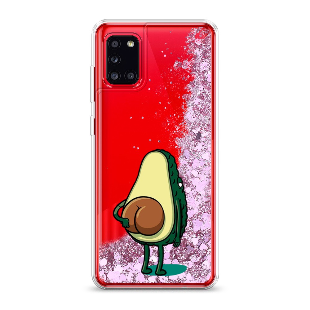 

Жидкий чехол с блестками "Попа авокадо" на Samsung Galaxy A31