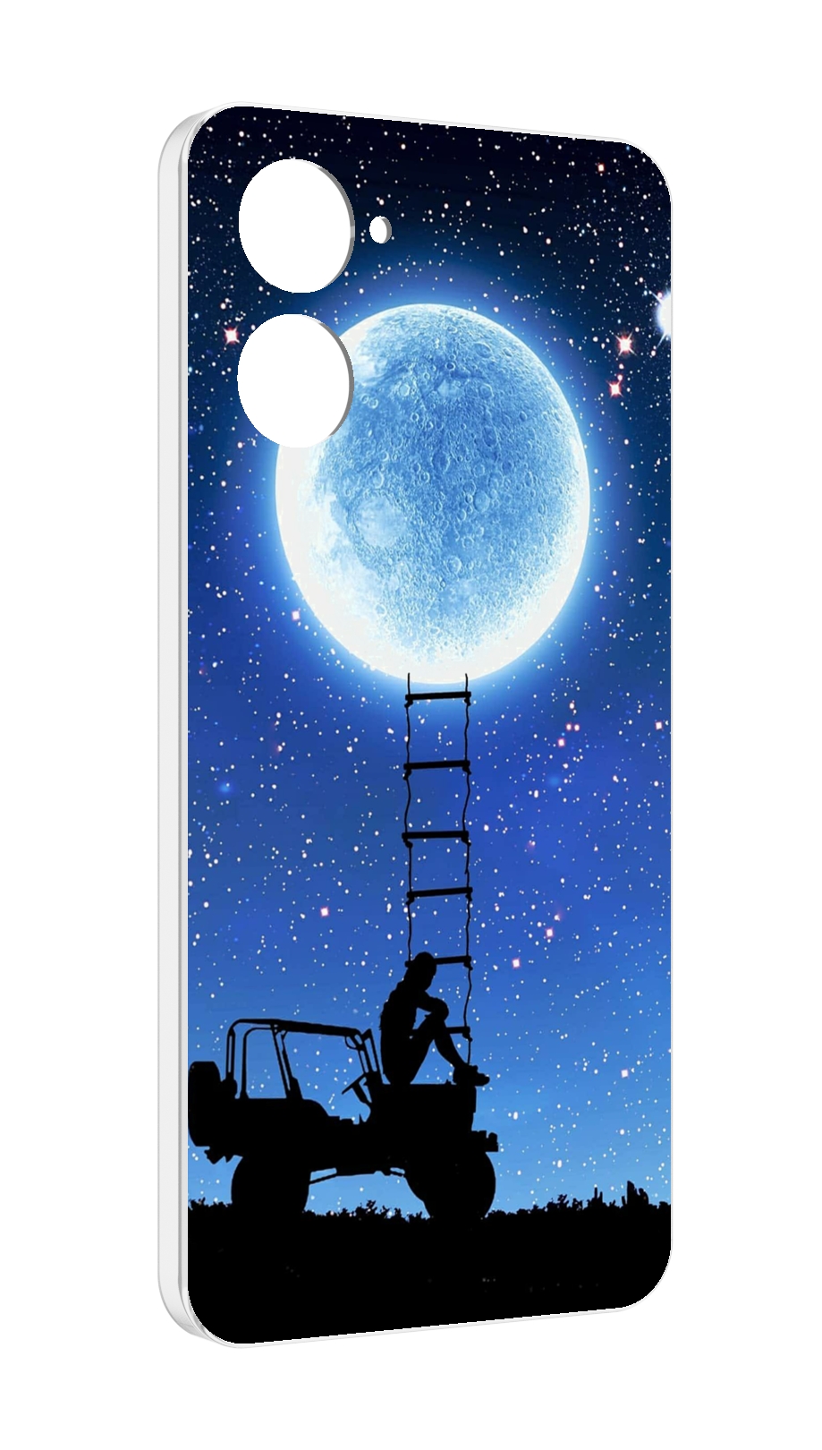 

Чехол MyPads Машина-на-лун для Realme 10S противоударный, Tocco