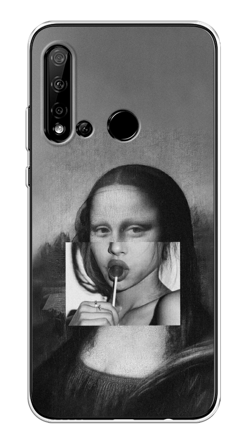 

Чехол Awog на Huawei P20 lite 2019 "Mona Lisa sucking lollipop", Серый, 69750-9