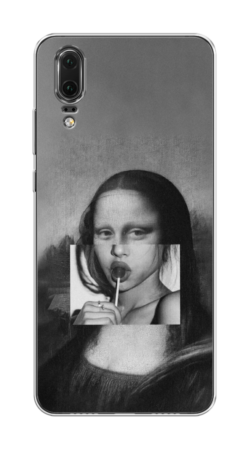 

Чехол Awog на Huawei P20 "Mona Lisa sucking lollipop", Серый, 64350-9