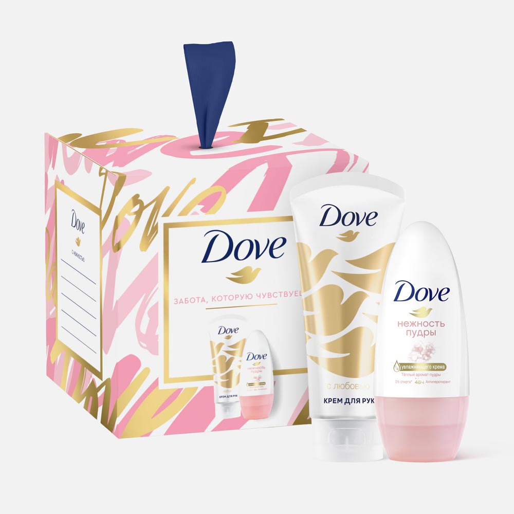 Набор подарочный Dove С любовью для вас женский, крем для рук 50 мл + дезодорант 50 мл