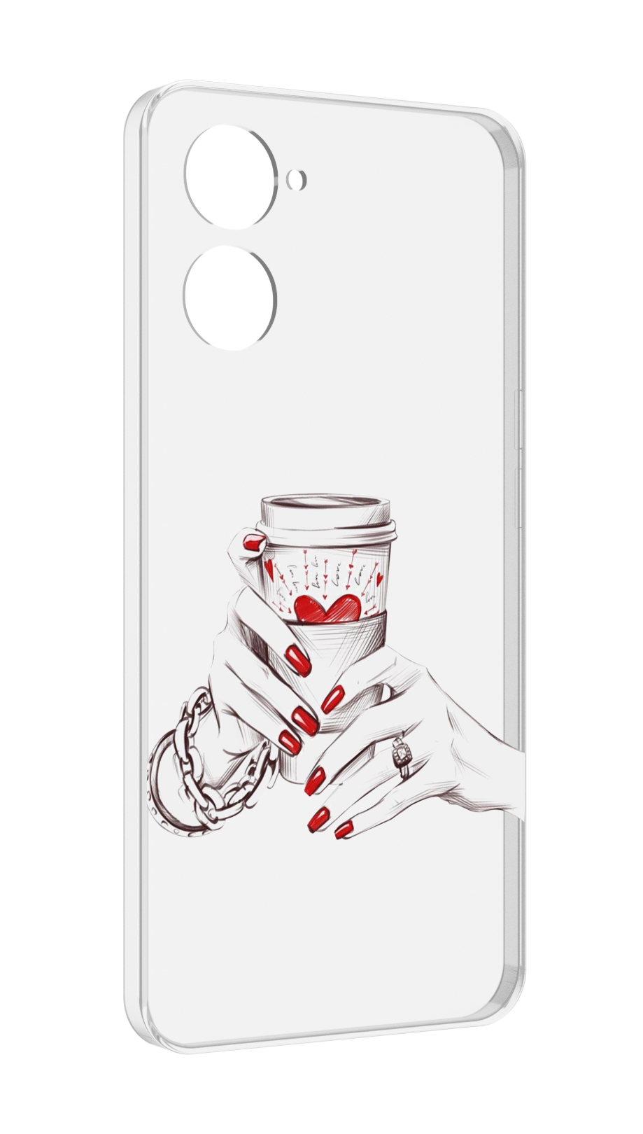 

Чехол MyPads Любовный-стакан для Realme 10S противоударный, Tocco