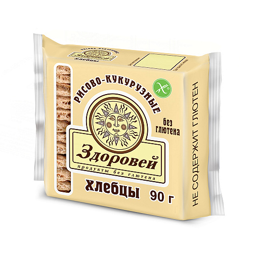 

Хлебцы, Здоровей, Рисово-кукрузные, 3 штуки по 90 грамм