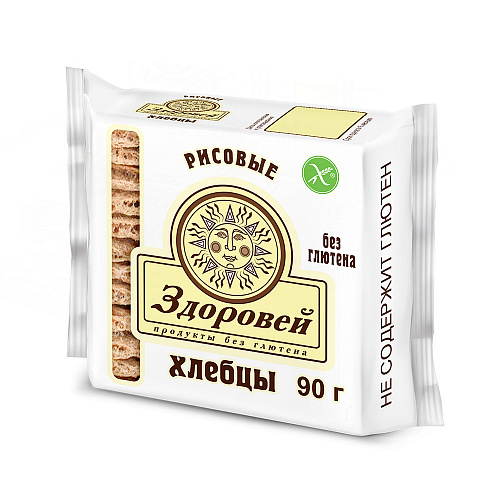 

Хлебцы, Здоровей, Рисовые, 3 штуки по 90 грамм
