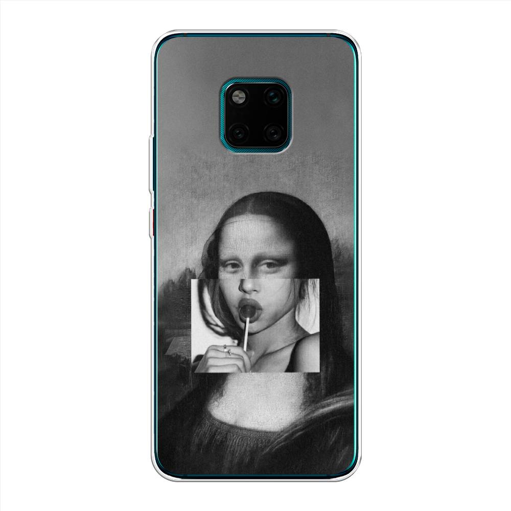 

Чехол Awog на Huawei Mate 20 Pro "Mona Lisa sucking lollipop", Серый, 67050-9