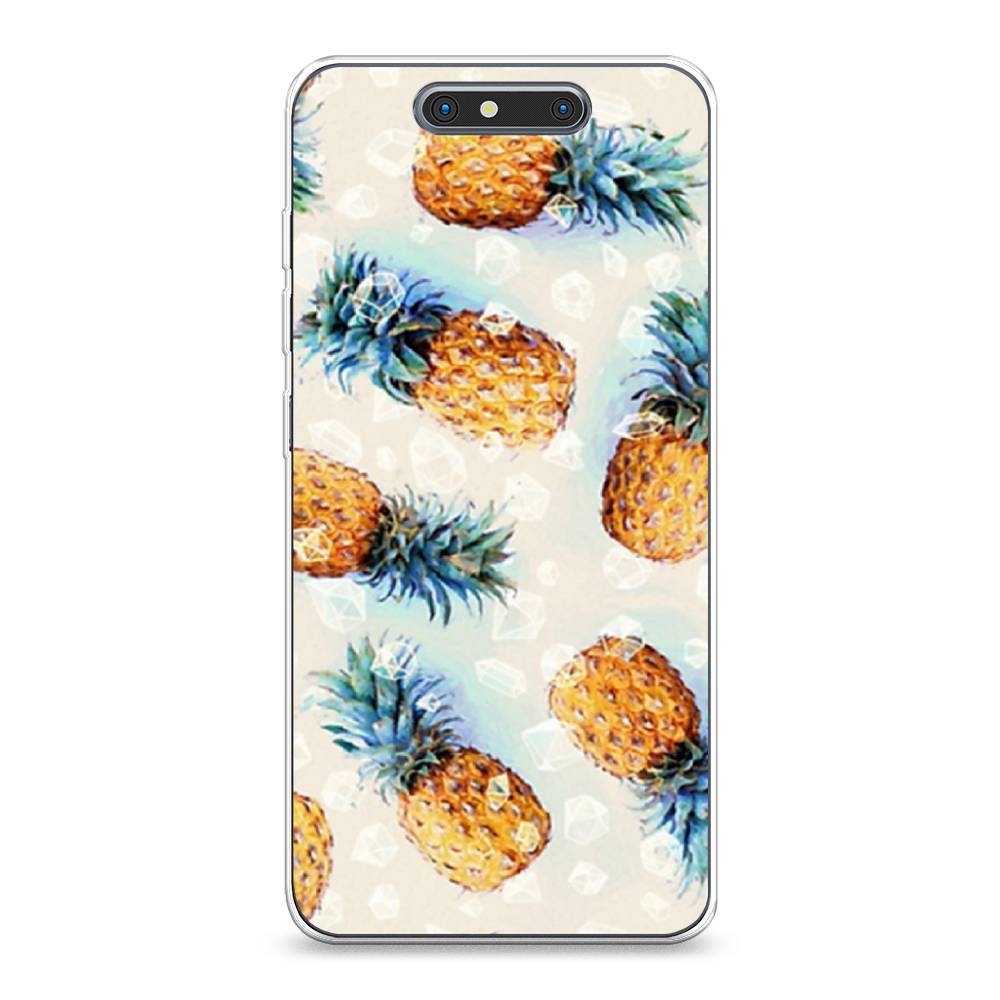 

Чехол Awog на ZTE Blade V8 / ЗТЕ Блэйд V8 "Ананасы", Разноцветный, 131250-3