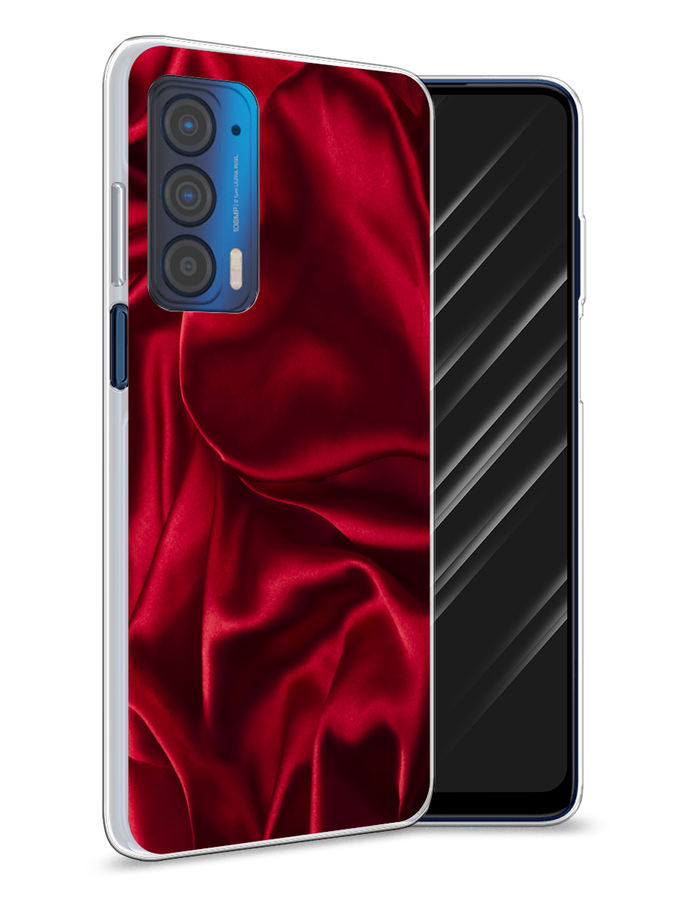 

Чехол Awog на Motorola Edge (2021) "Текстура красный шелк", Разноцветный, 242950-3