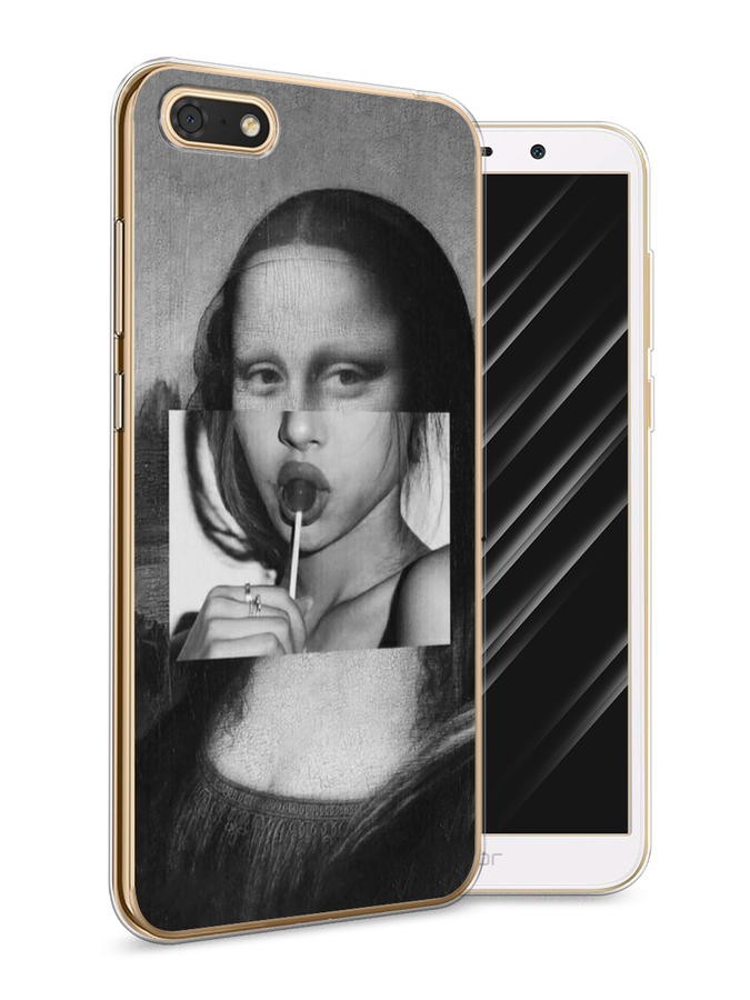 

Чехол Awog на Honor 7A "Mona Lisa sucking lollipop", Серый, 65250-9