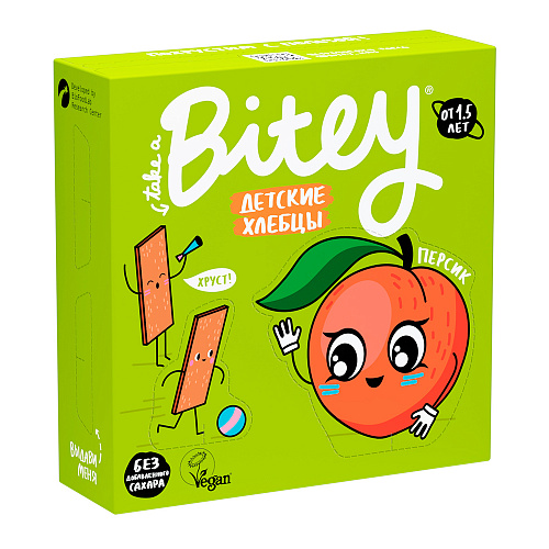 

Хлебцы, Bite, кукурузно-рисовые Персик-Морковь, 3 упаковки по 40 грамм