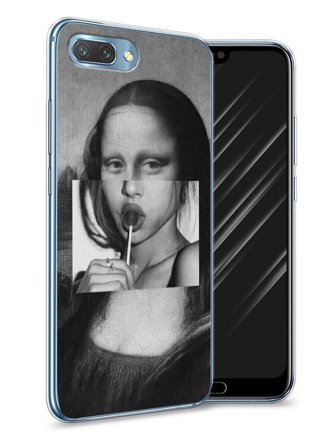 

Чехол Awog на Honor 10 "Mona Lisa sucking lollipop", Серый, 65350-9