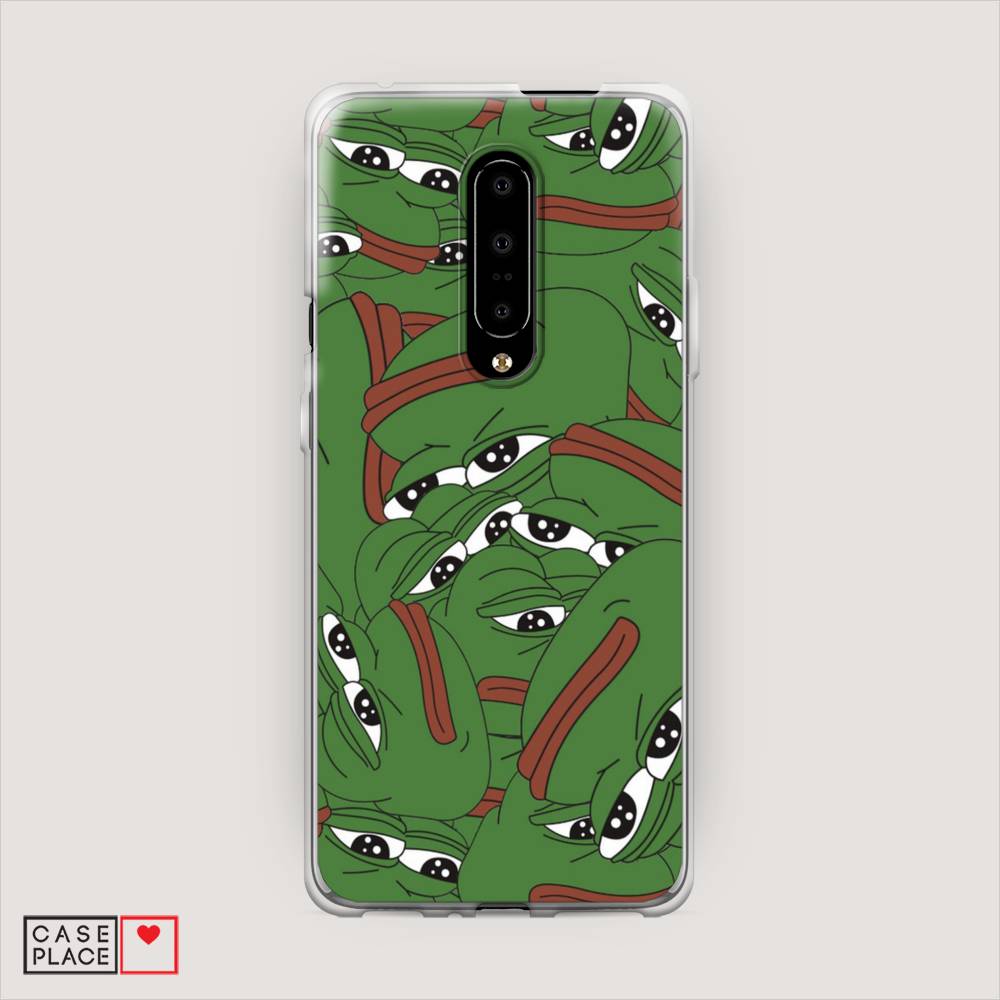 

Чехол Awog на OnePlus 7 Pro / ВанПлас 7 Pro "Печальный frog", Зеленый;белый, 150850-9